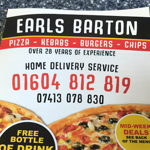 Earls Barton Pizza . Kebab/ burgers