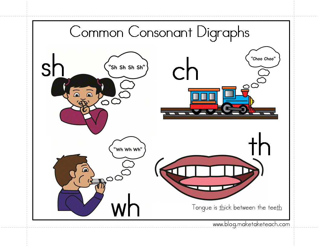 Classroom Freebies Too Common Consonant Digraphs Chart