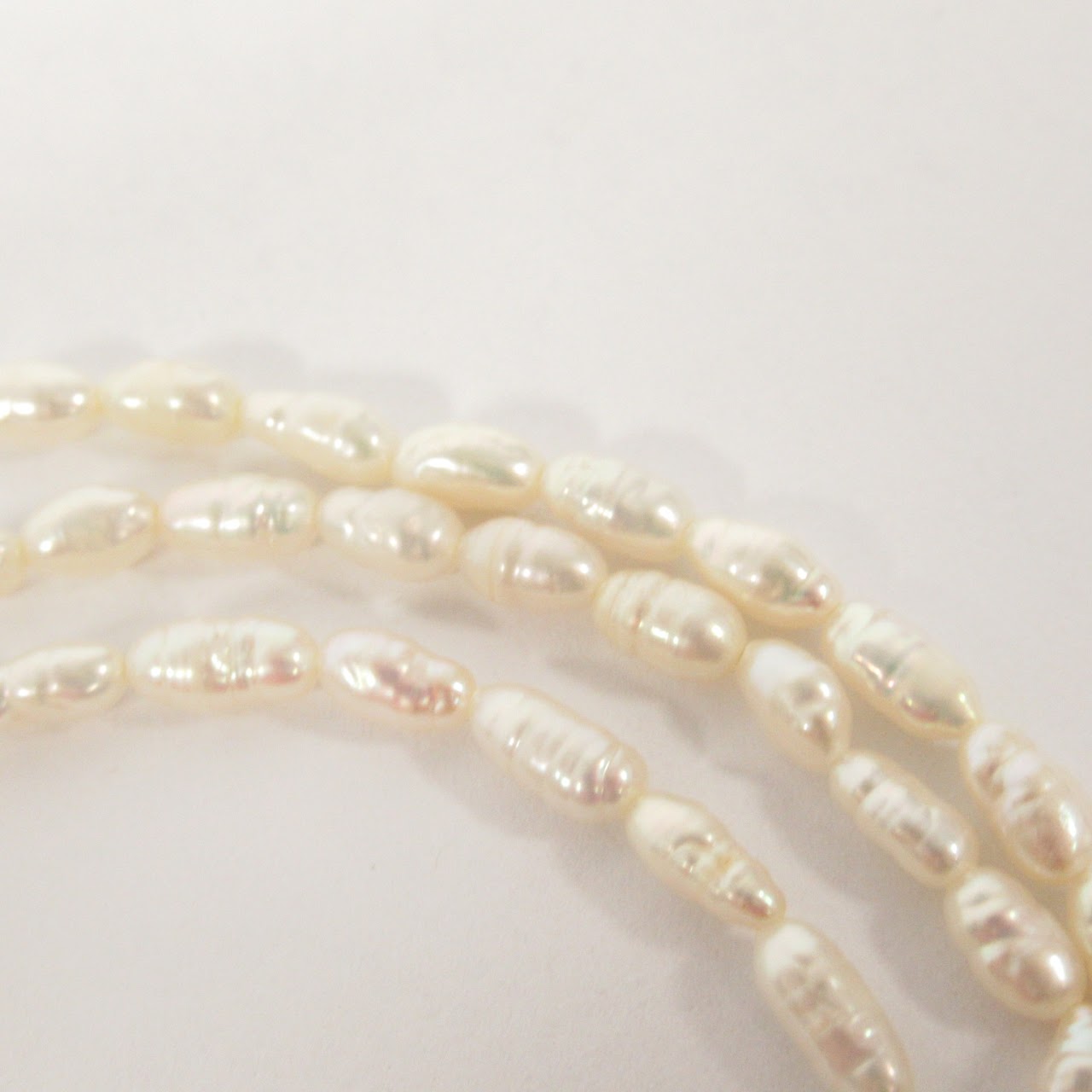 Freshwater Pearl and 14K Gold Triple Strand Necklace