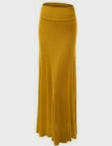 <br />LE3NO Womens Floor Length Maxi Skirt with Stretch