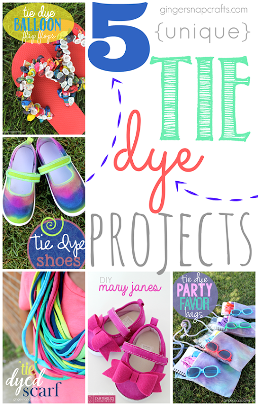 5 Unique Tie Dye Projects at GingerSnapCrafts.com