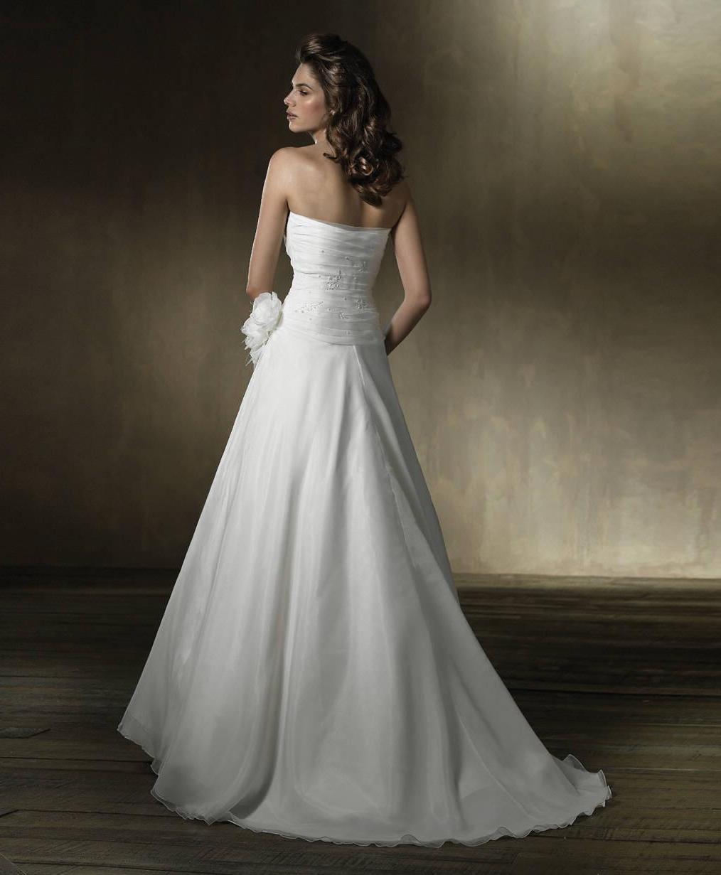 Train Satin wedding dress