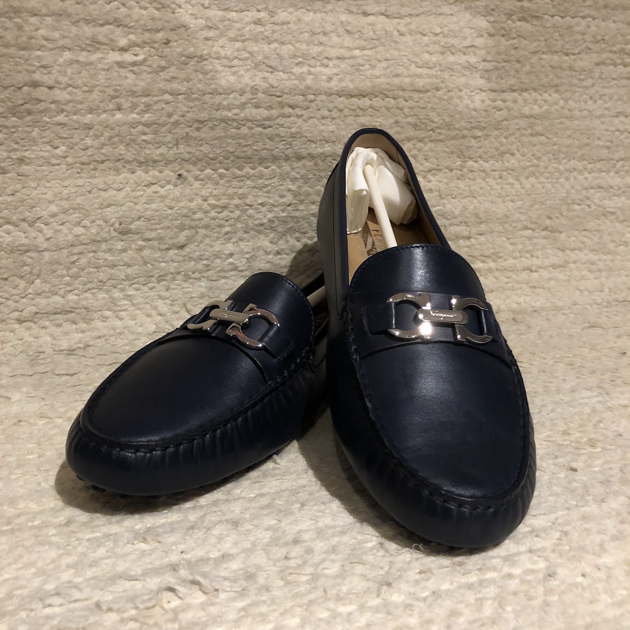 Salvatore Ferragamo NEW Dark Blue Loafers