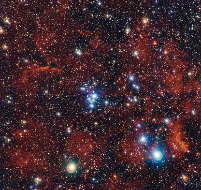 o colorido aglomerado estelar NGC 2367