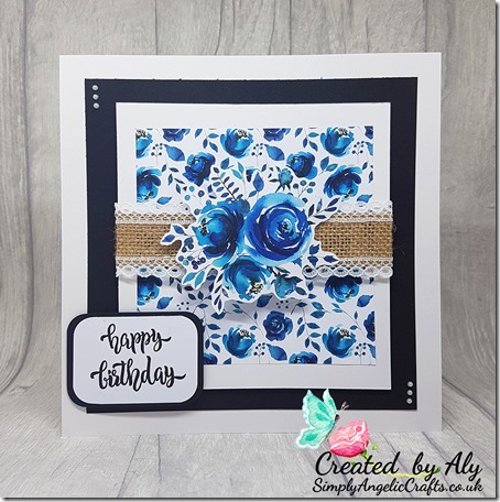 2018-06-15 made using Making Cards magazine July papers and Everyday Sentiments stamp with ribbon from my stash