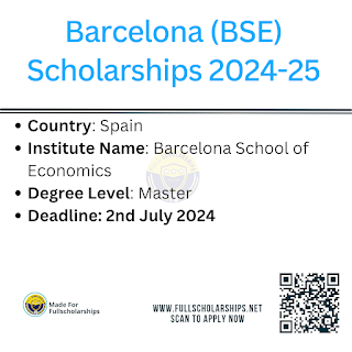 Study Free in Spain - Barcelona School of Economics (BSE) is accepting applications for Masters Scholarships 2024-2025 for international students