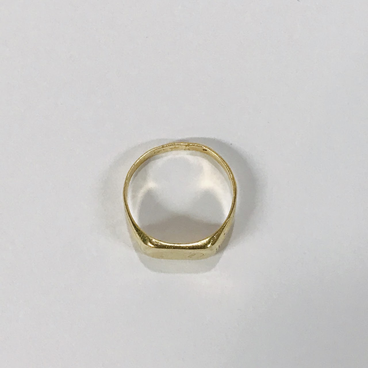 14K Gold Baby Signet Ring