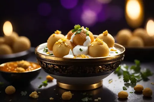 Dahi Stuffed Golgappa Chaat