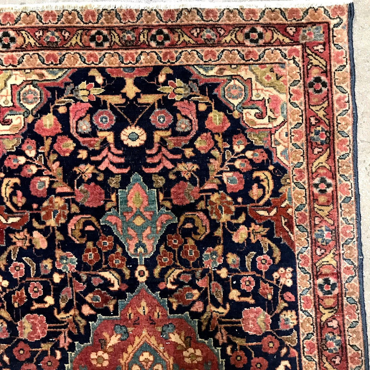 Kashan Wool & Silk Small Area Rug