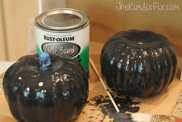 Rustoleum chalkboard paint pumpkins