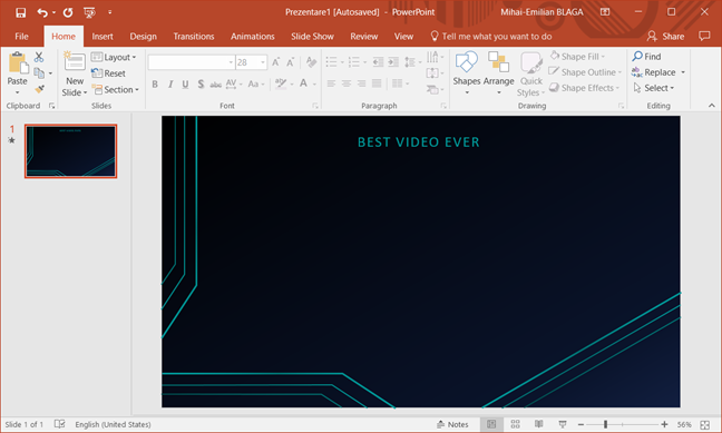 PowerPoint、埋め込み、ビデオ