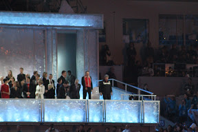 Prime Minister Stephen Harper and IOC President Jacques Rogge arriving