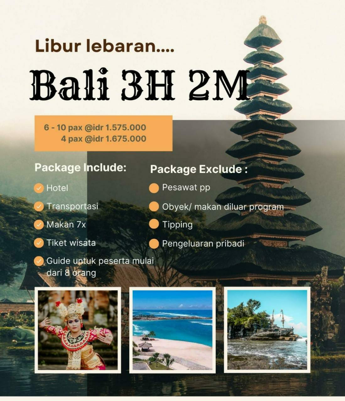 tour liburan lebaran 2023