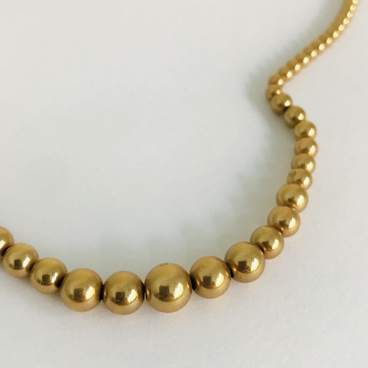 14K Gold Beaded Necklace