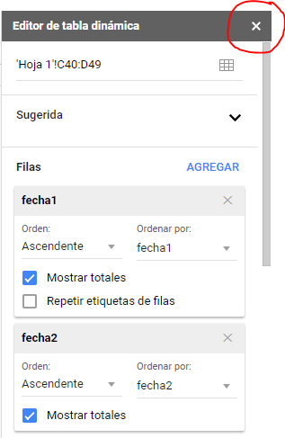 Como Ocultar El Editor De Tablas Dinamicas Docs Editoren Hilfe