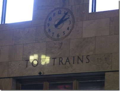 IMG_0773 Clock inside Union Station in Portland, Oregon on May 10, 2008