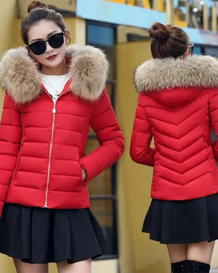 Winter Coat Female Jacket New 2023 Hooded Parka Warm Big ... - 0