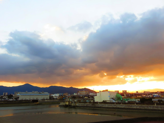 吉田太陽の丘公園から夕方の風景-11