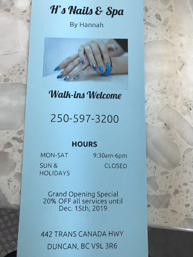 H’s Nails and Spa logo