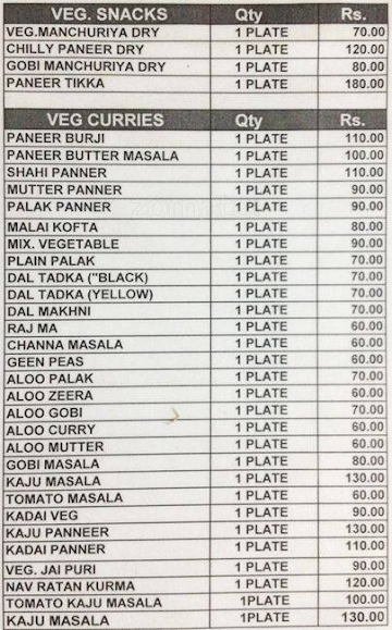 Dhaba City Punjab menu 