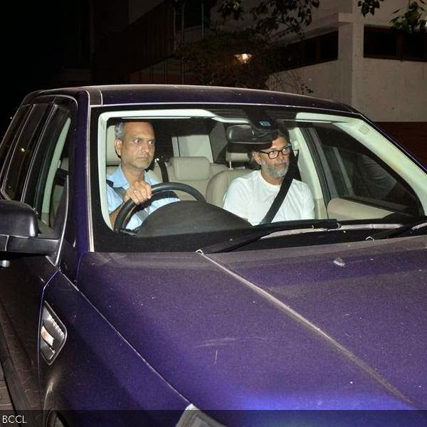 Rakeysh Omprakash Mehra arrives at the screening of Gunday, held at Yashraj, in Mumbai, on February 13, 2014. (Pic: Viral Bhayani)