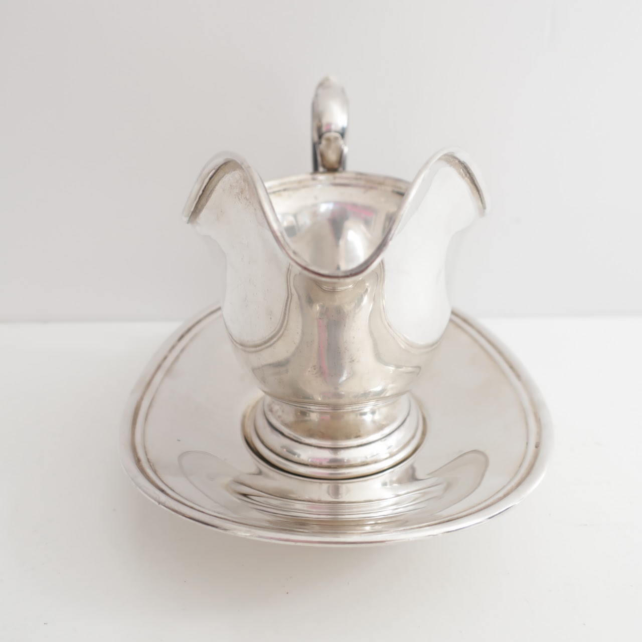 Sterling Silver Gravy Boat & Plate