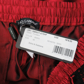 Dolce & Gabbana NEW Red/Black Trousers Sz 50