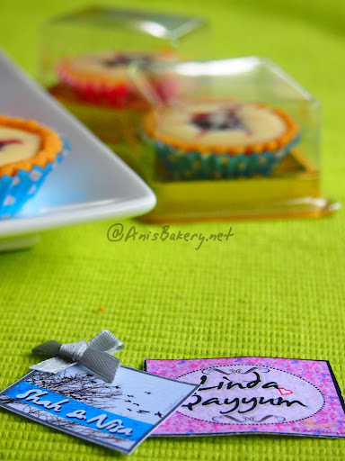 tag for blueberry cheese tart | door gift