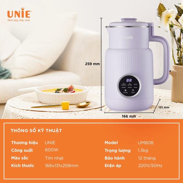 Máy làm sữa hạt mini Unie UMB08 May-lam-sua-hat-unie-umb08-09