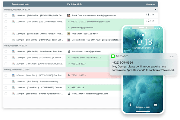 Screenshot of Apptoto - Appointment Reminders & Scheduling