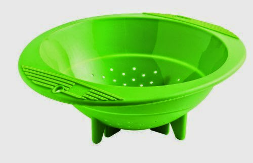  Mastrad 3-Quart Silicone Colander/Steam Basket, Green