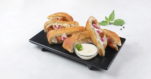 Chicken Tikka Stuffed Garlic Breadsticks + Cheesy Dip [FREE]