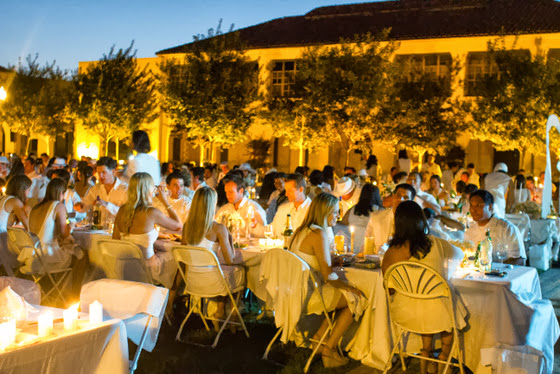 photo of the guests enjoying dinner