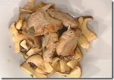 Costolette di agnello con funghi cardoncelli