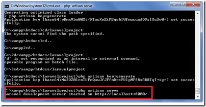 php artisan serve