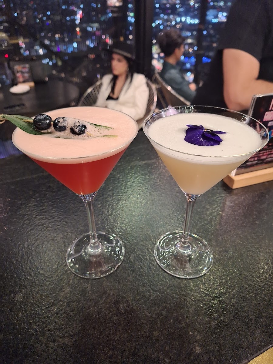 Martinis - berry (left), lychee (right)