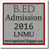 LNMU BEd Admission -regular and distance programme-2016