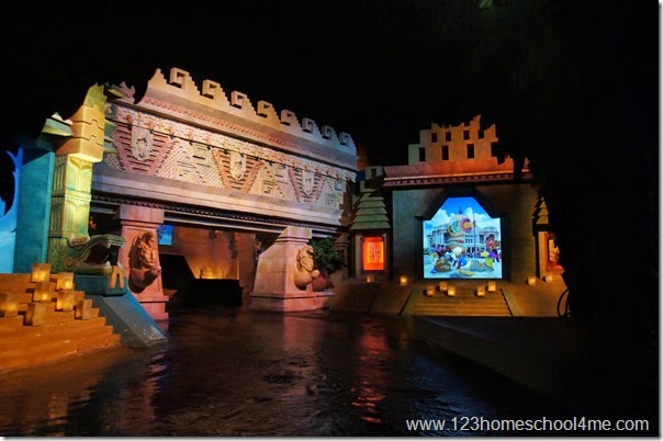Three Caballeros Mexican Donald Ride in Epcot Disney World Three Caballeros Mexican Donald Ride in Epcot Disney World