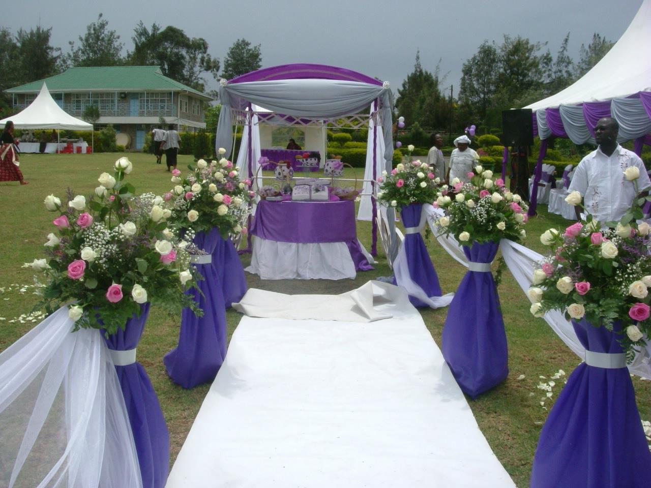 purple wedding arch