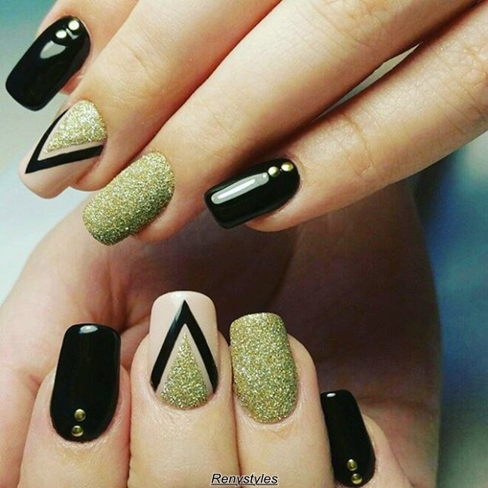 Top gold nail art designs 2017 - Reny styles