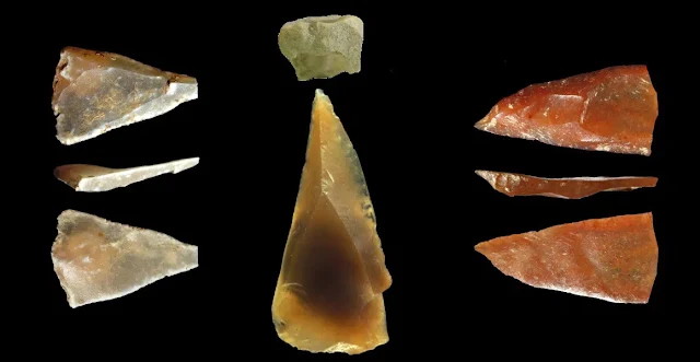 Herramientas de piedras de hombres prehistórico