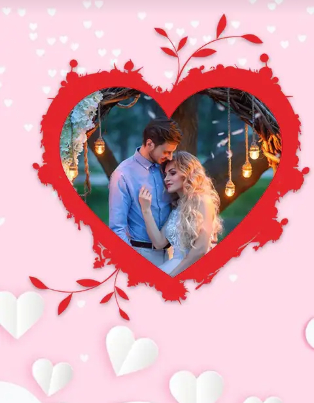 Set Your Picture In Valentines Photo Frame And Share With Your Loves Ones