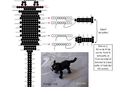 [Le plus populaire! ] chat en perle de rocaille schema gratuit 103127-Animaux en perle de rocaille schéma gratuit