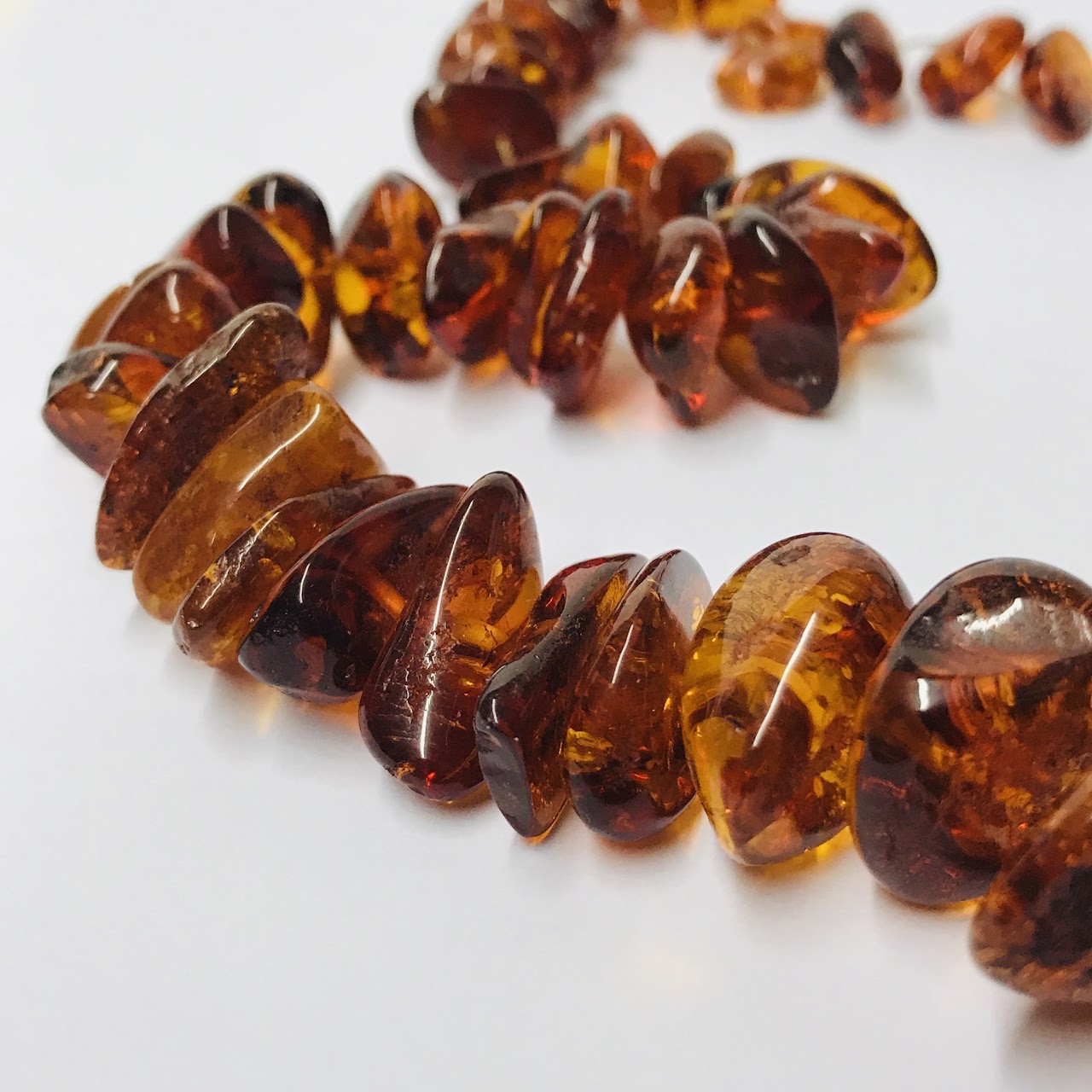 14K Gold and Amber Necklace