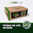 Thùng 80 Gói Khăn Ướt Lau Giày Sneaker Wipes Gói 25 Tờ Làm Sạch Nhanh Chóng Các Vết Bẩn