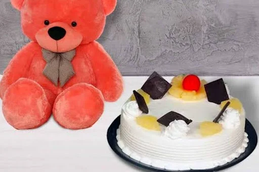 Pineapple Cake [500 Gram] 1 Teddy Bear