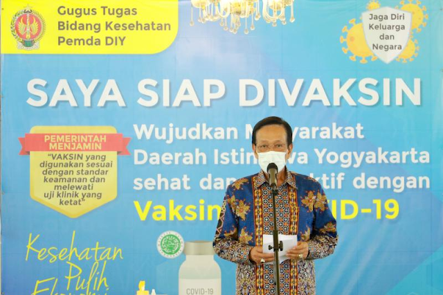 Pemda DIY Undang 16 Pejabat Publik Dan Tokoh Masyarakat Dalam Vaksinasi Covid-19 Perdana