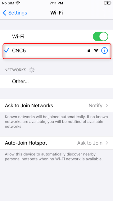 Appuyez sur le nom de votre réseau Wi-Fi