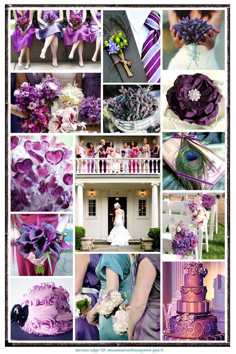 I think black and white work well with purple, even for a summer wedding,