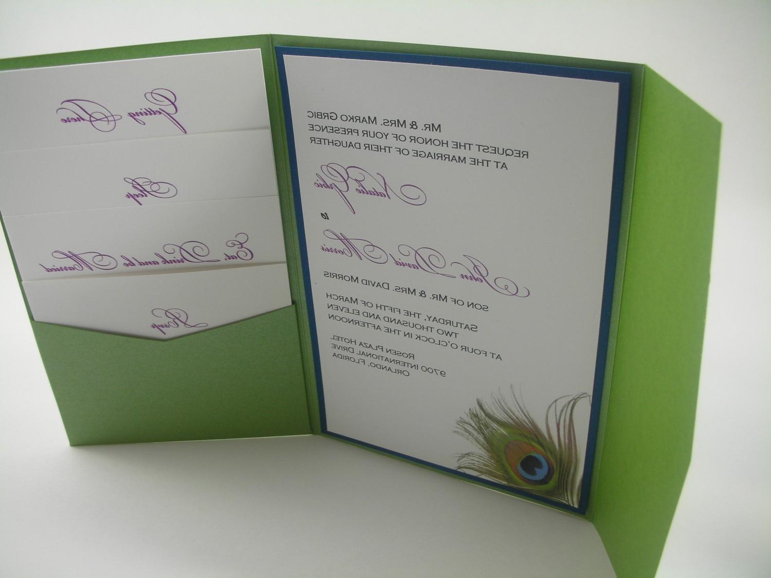 Peacock Pocketfold Wedding